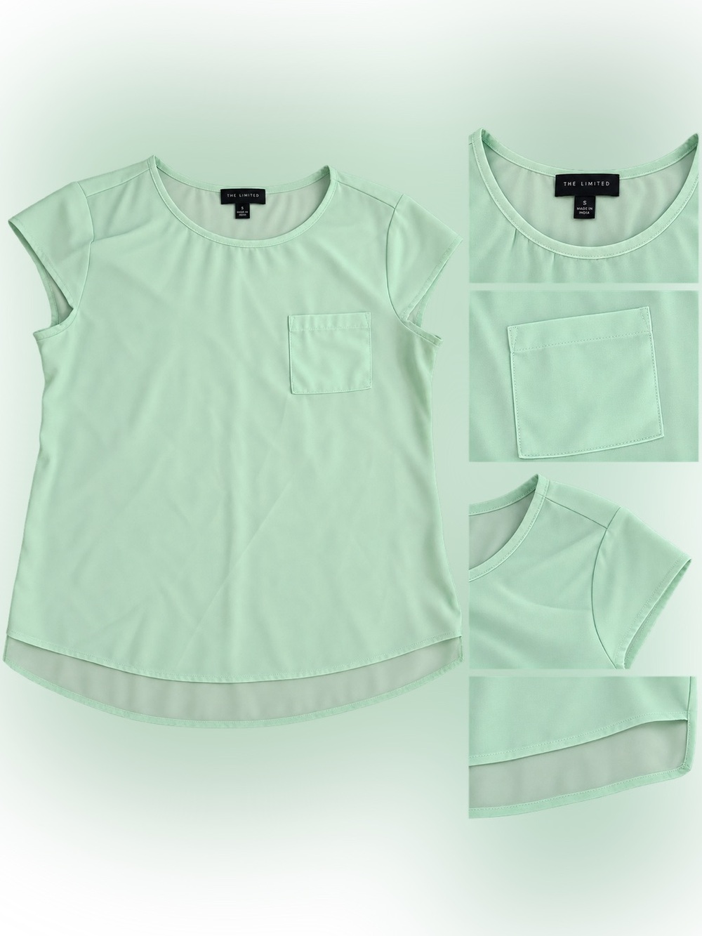 The Limited Mint Green Short Sleeve Pocket Tee